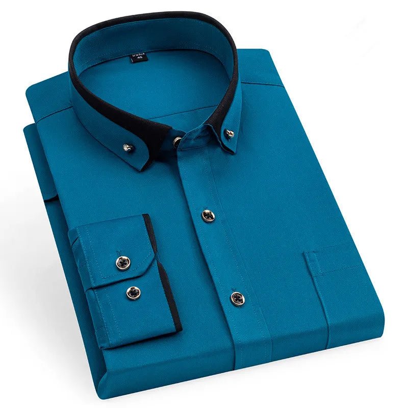 Men’s Dress Shirt | Long Sleeve Formal Button - Down Shirt - Real Group