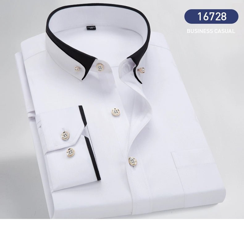 Men’s Dress Shirt | Long Sleeve Formal Button - Down Shirt - Real Group
