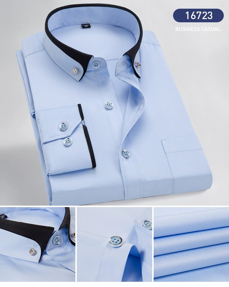 Men’s Dress Shirt | Long Sleeve Formal Button - Down Shirt - Real Group