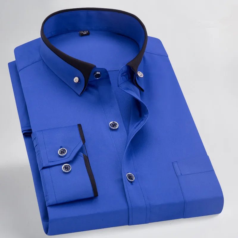 Men’s Dress Shirt | Long Sleeve Formal Button - Down Shirt - Real Group