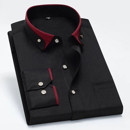 Men’s Dress Shirt | Long Sleeve Formal Button - Down Shirt - Real Group