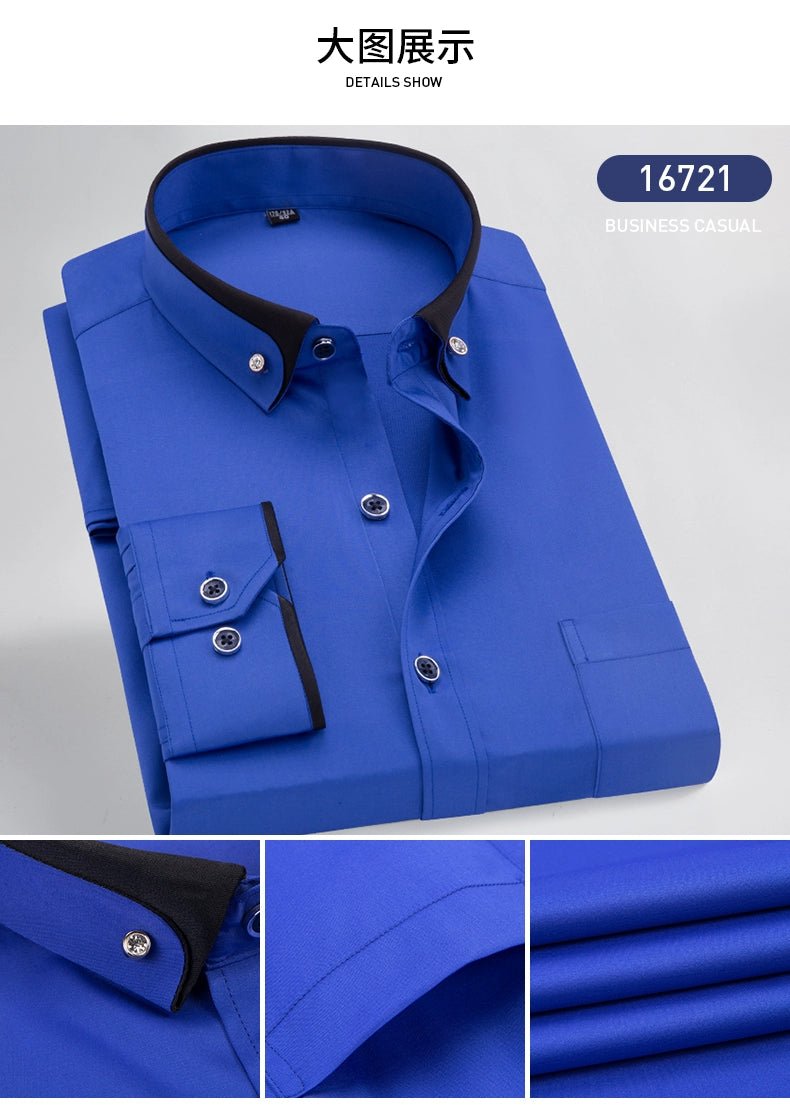 Men’s Dress Shirt | Long Sleeve Formal Button - Down Shirt - Real Group