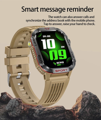 Military GPS Smart Watch for Men with Bluetooth Call & Waterproof Design - Realgroupuae