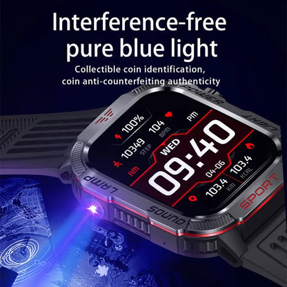 Military GPS Smart Watch for Men with Bluetooth Call & Waterproof Design - Realgroupuae