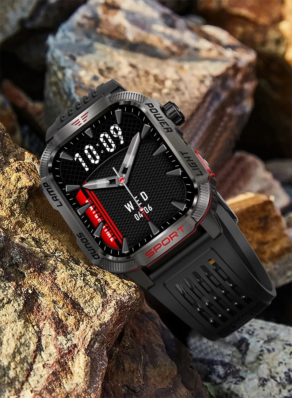 Military GPS Smart Watch for Men with Bluetooth Call & Waterproof Design - Realgroupuae