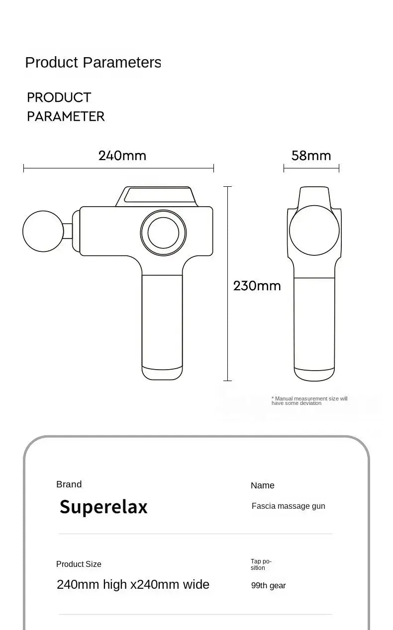 Neuk Massage Gun Attachment 99 Speed Muscle Massagers Gun Fascia Masager Massage gun Relaxation Treatment Massages Guns Vibrator - Real Group