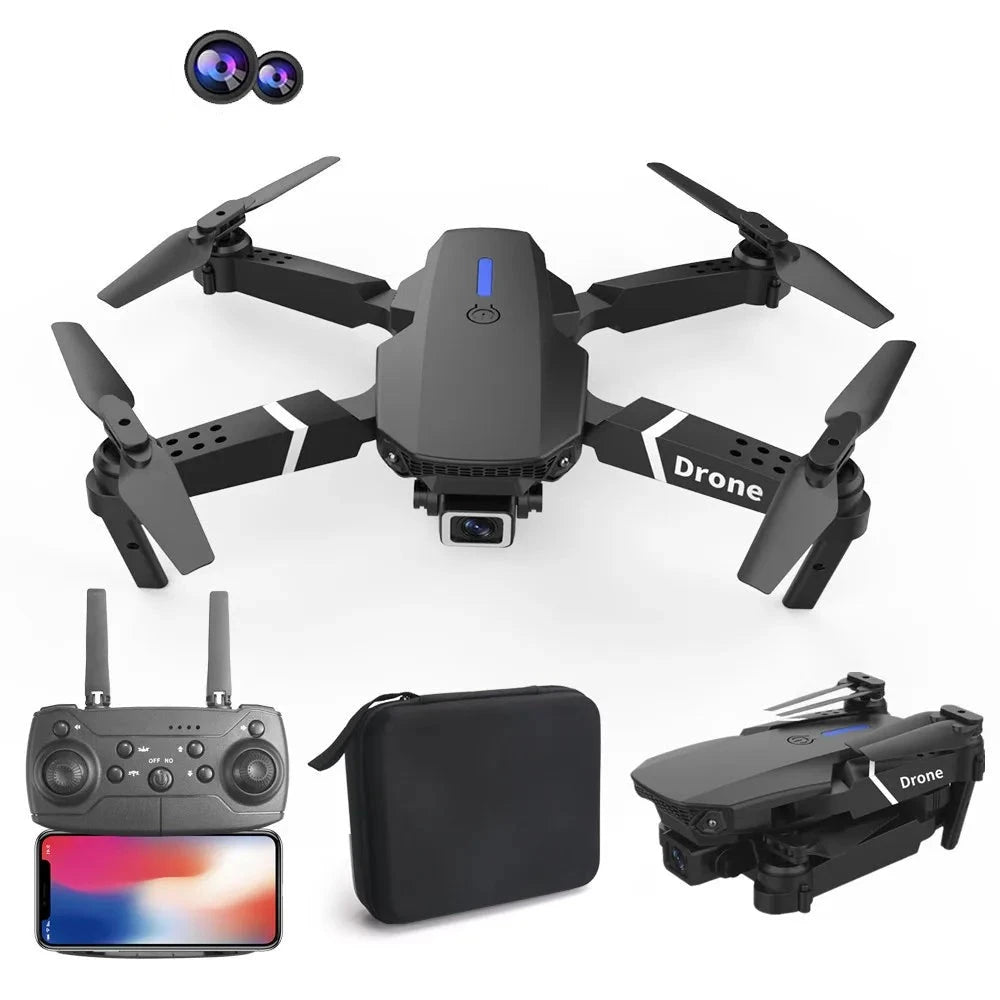 Professional Drone E88 4k wide - angle HD camera WiFi - Real Group