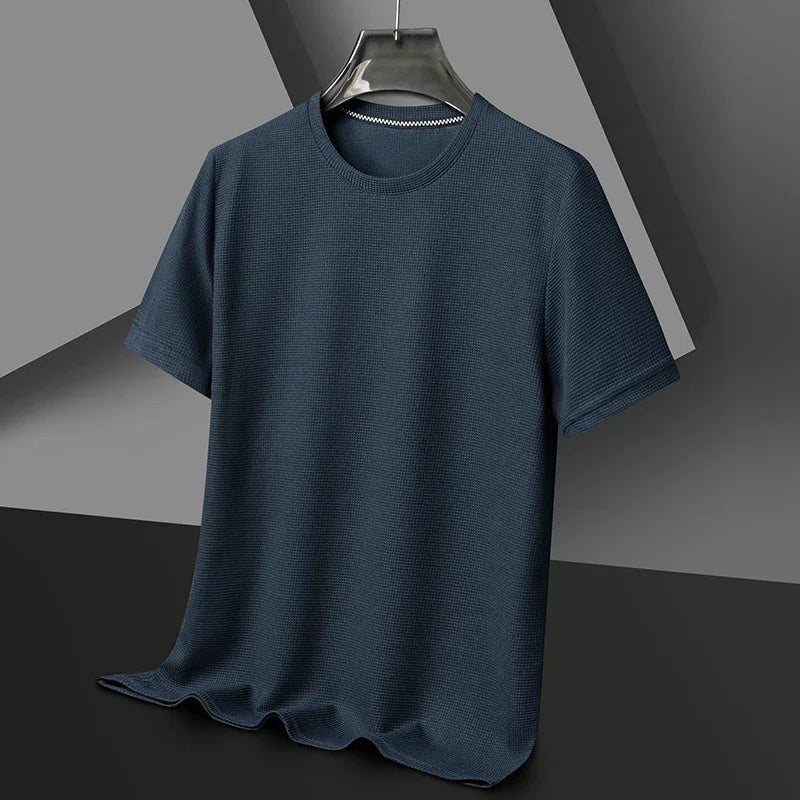 Round Neck Short Sleeved T-shirt for Men - Real Group