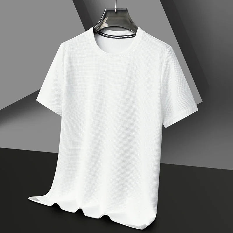 Round Neck Short Sleeved T-shirt for Men - Real Group