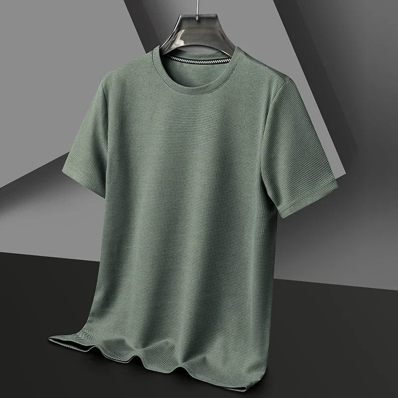 Round Neck Short Sleeved T-shirt for Men - Real Group