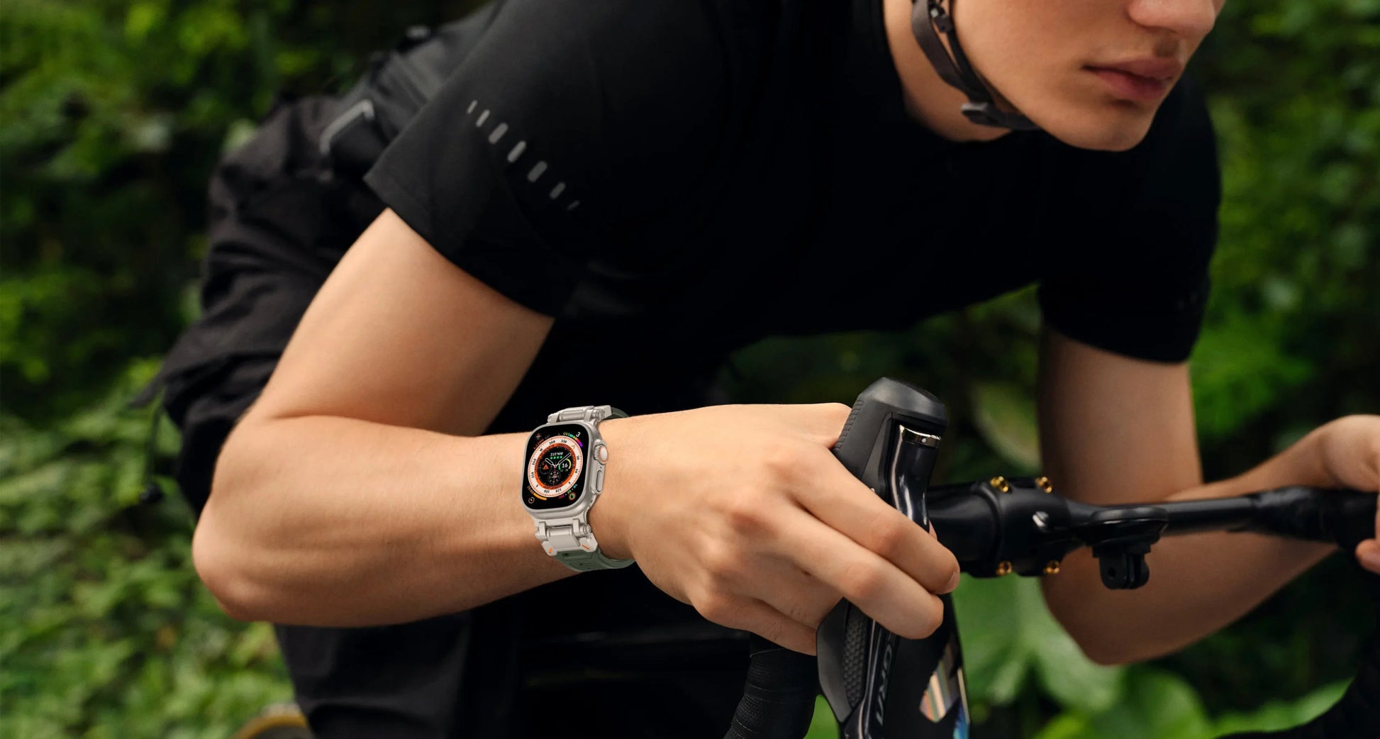 Rugged Strap for Apple Watch 49mm–42mm | Metal + Silicone Band - Realgroupuae
