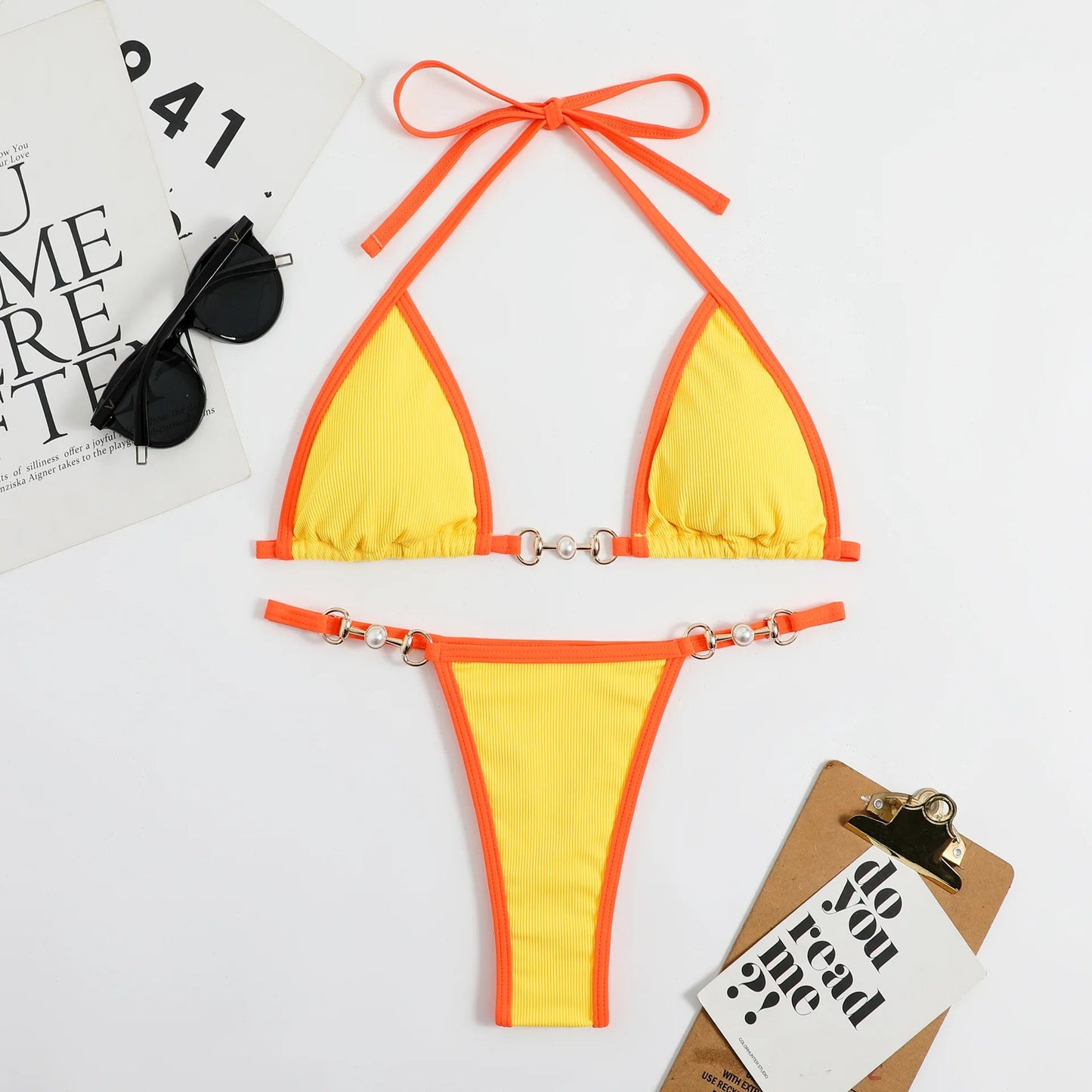 Sexy TwoPieces Bikini Set Women Random Print Bikini Set Push - Up Swimsuit Sandbeach Swimwear Bathing Suit - Real Group