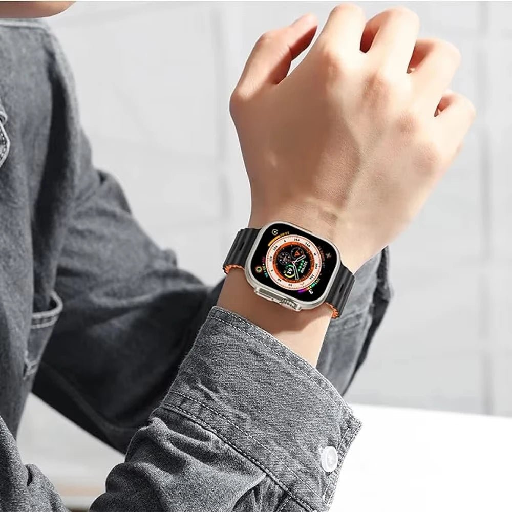 Silicone Ocean Band for Apple Watch 40mm - 49mm, Sport Strap & Bracelet - Realgroupuae