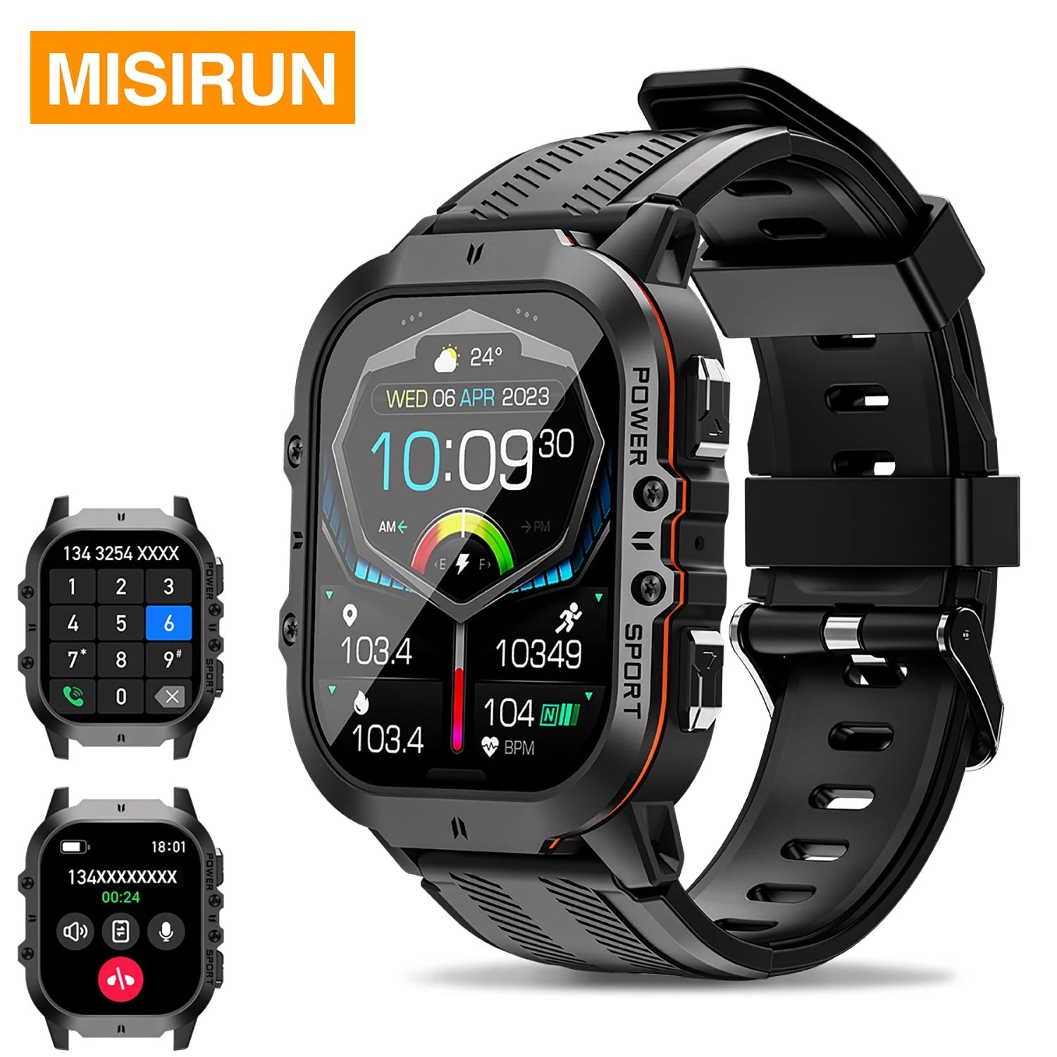 Smart Watch with 100+ Sports Modes, Bluetooth Call & AMOLED Display - Realgroupuae