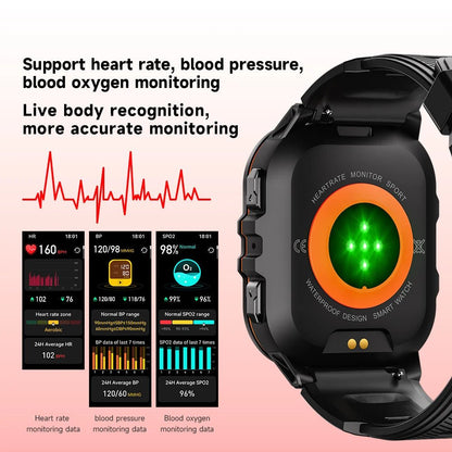 Smart Watch with 100+ Sports Modes, Bluetooth Call & AMOLED Display - Realgroupuae