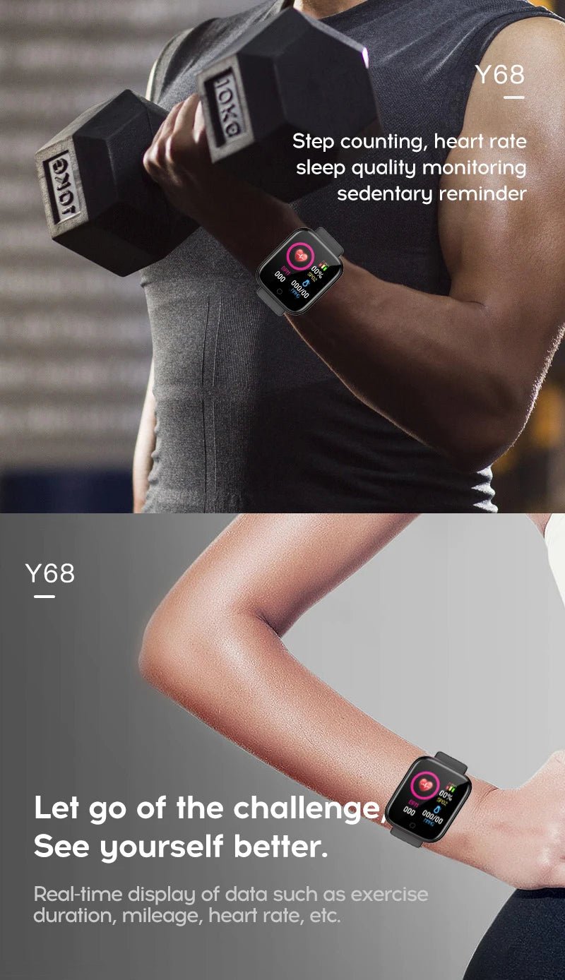 Smart Watch with Music Control, Fitness Tracker & Alarm for Men/Women - Realgroupuae