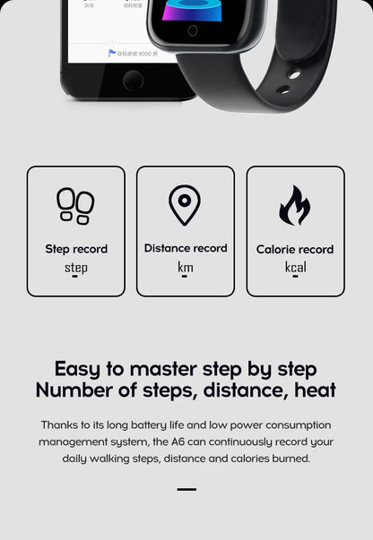 Smart Watch with Music Control, Fitness Tracker & Alarm for Men/Women - Realgroupuae