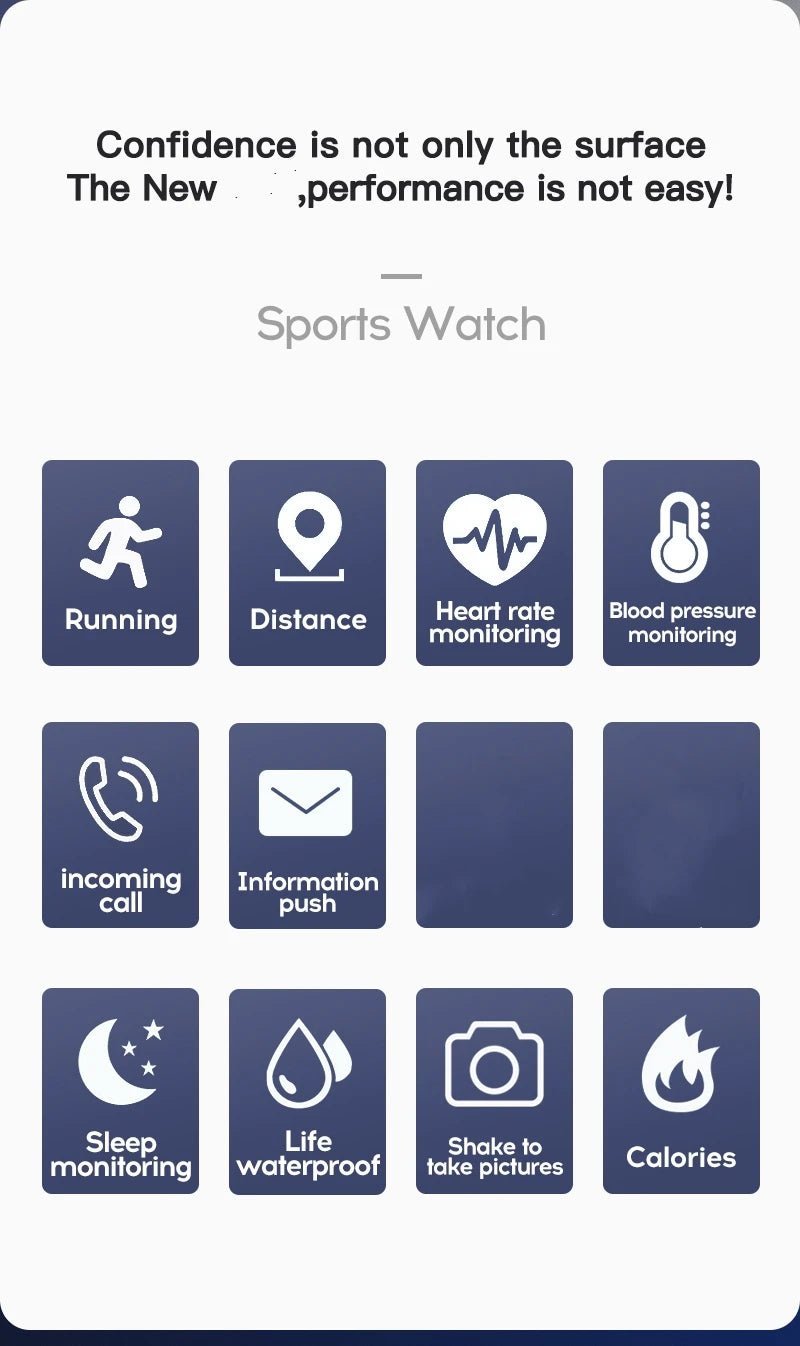 Smart Watch with Music Control, Fitness Tracker & Alarm for Men/Women - Realgroupuae