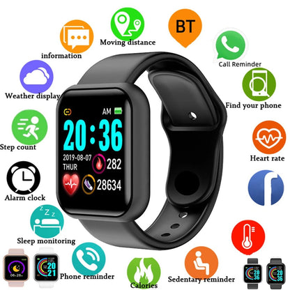 Smart Watch with Music Control, Fitness Tracker & Alarm for Men/Women - Realgroupuae