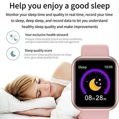 Smart Watch with Music Control, Fitness Tracker & Alarm for Men/Women - Realgroupuae