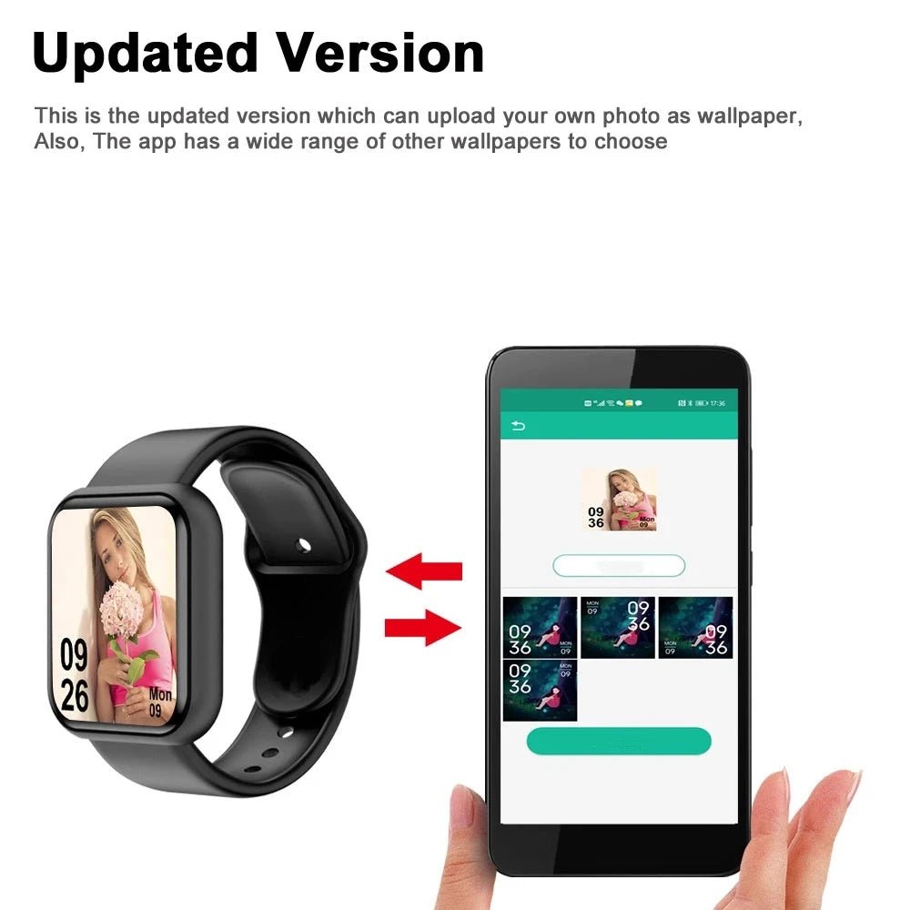 Smart Watch with Music Control, Fitness Tracker & Alarm for Men/Women - Realgroupuae