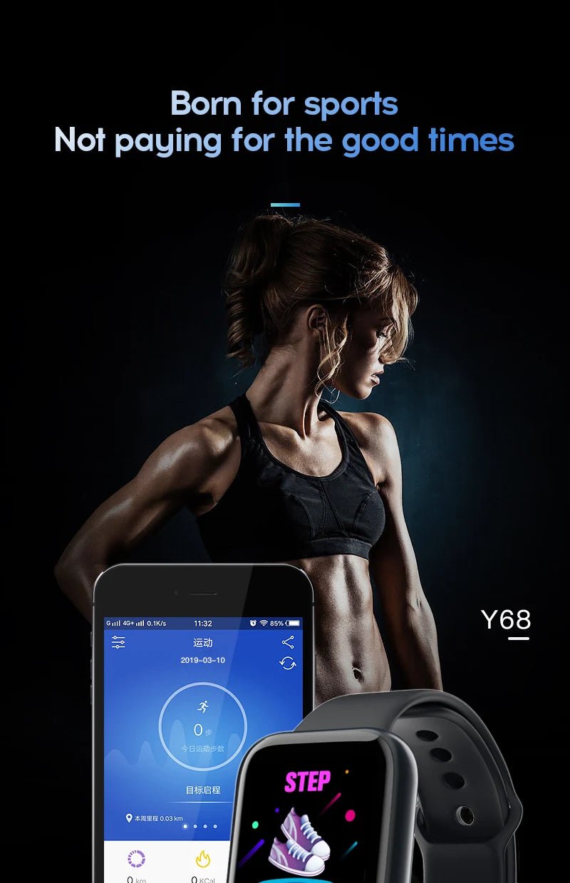 Smart Watch with Music Control, Fitness Tracker & Alarm for Men/Women - Realgroupuae