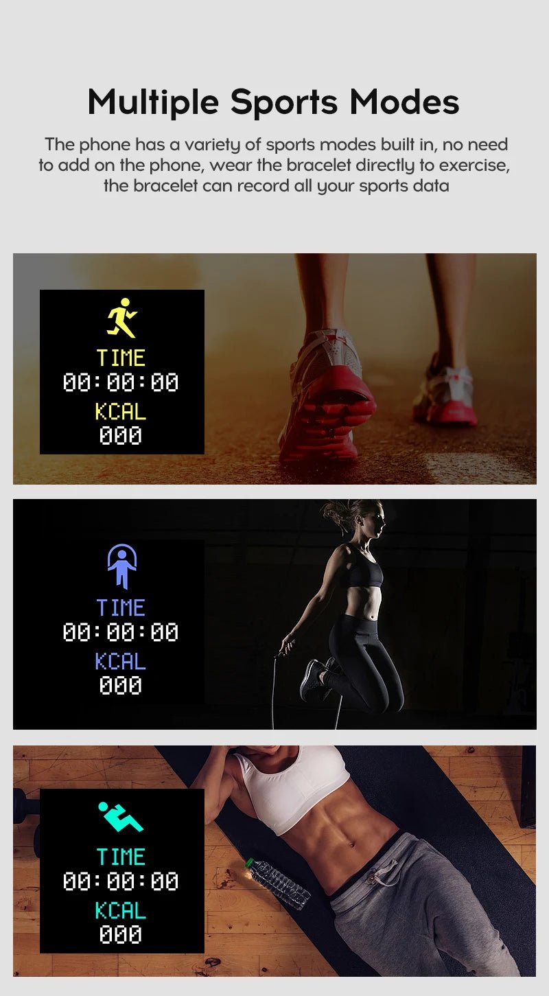 Smart Watch with Music Control, Fitness Tracker & Alarm for Men/Women - Realgroupuae