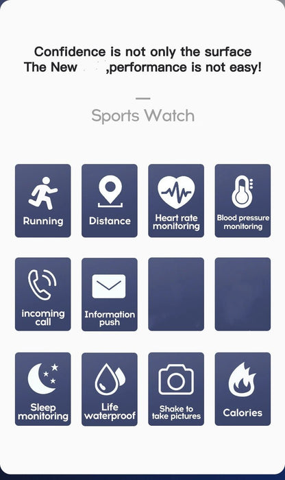 Sports Smartwatch with Music Control, Fitness Tracker & Alarm Clock - Realgroupuae