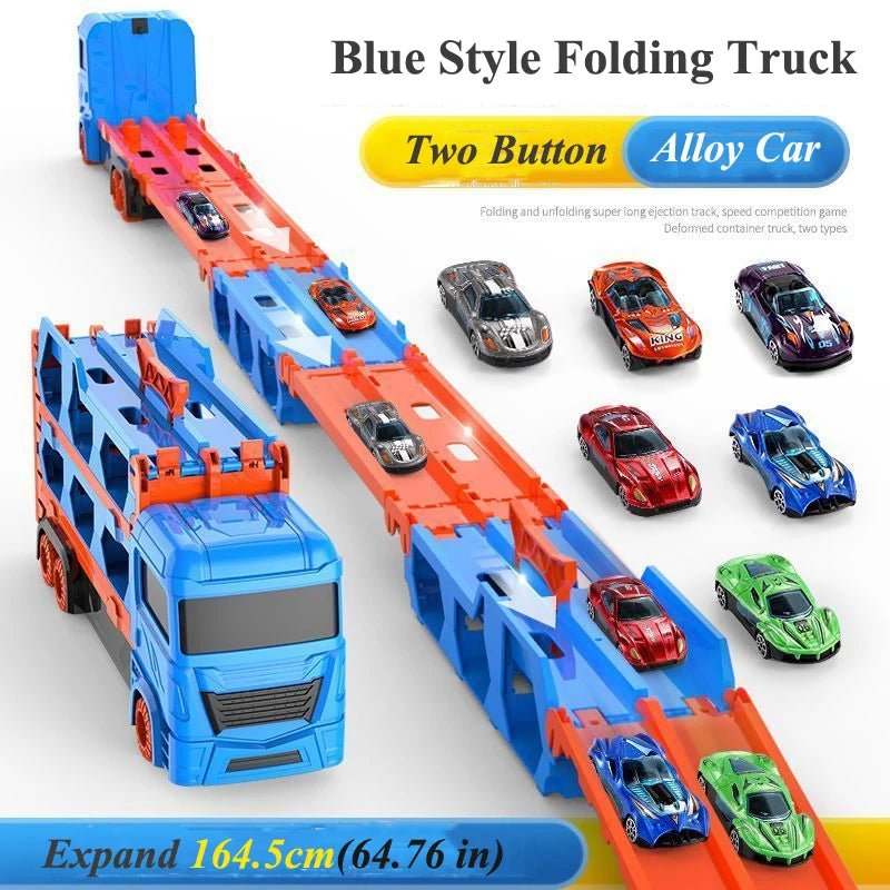 Transporter Truck with Folding Track – Ultimate Racing Fun for Kids - Real Group