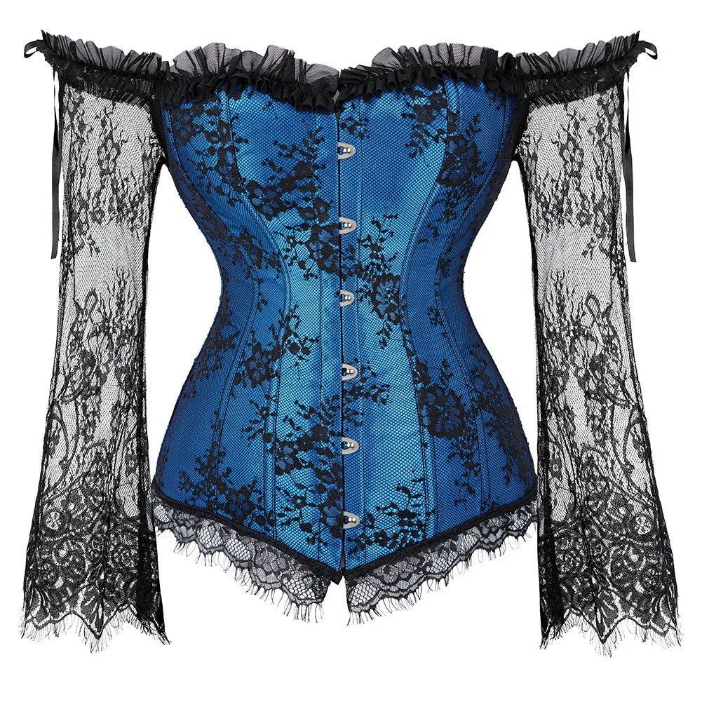 Women’s Lace Corset Top | Vintage Victorian Bustier | Retro Fashion Corset - Real Group UAE