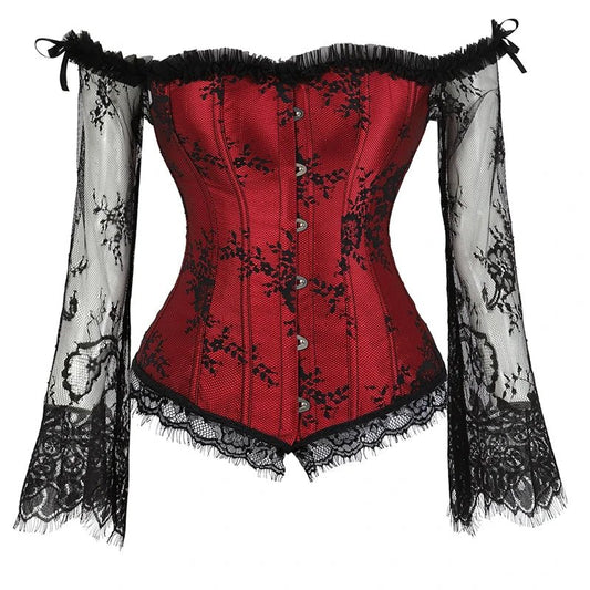 Women’s Lace Corset Top | Vintage Victorian Bustier | Retro Fashion Corset - Real Group UAE