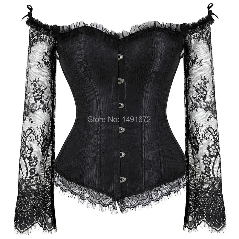Women’s Lace Corset Top | Vintage Victorian Bustier | Retro Fashion Corset - Real Group UAE