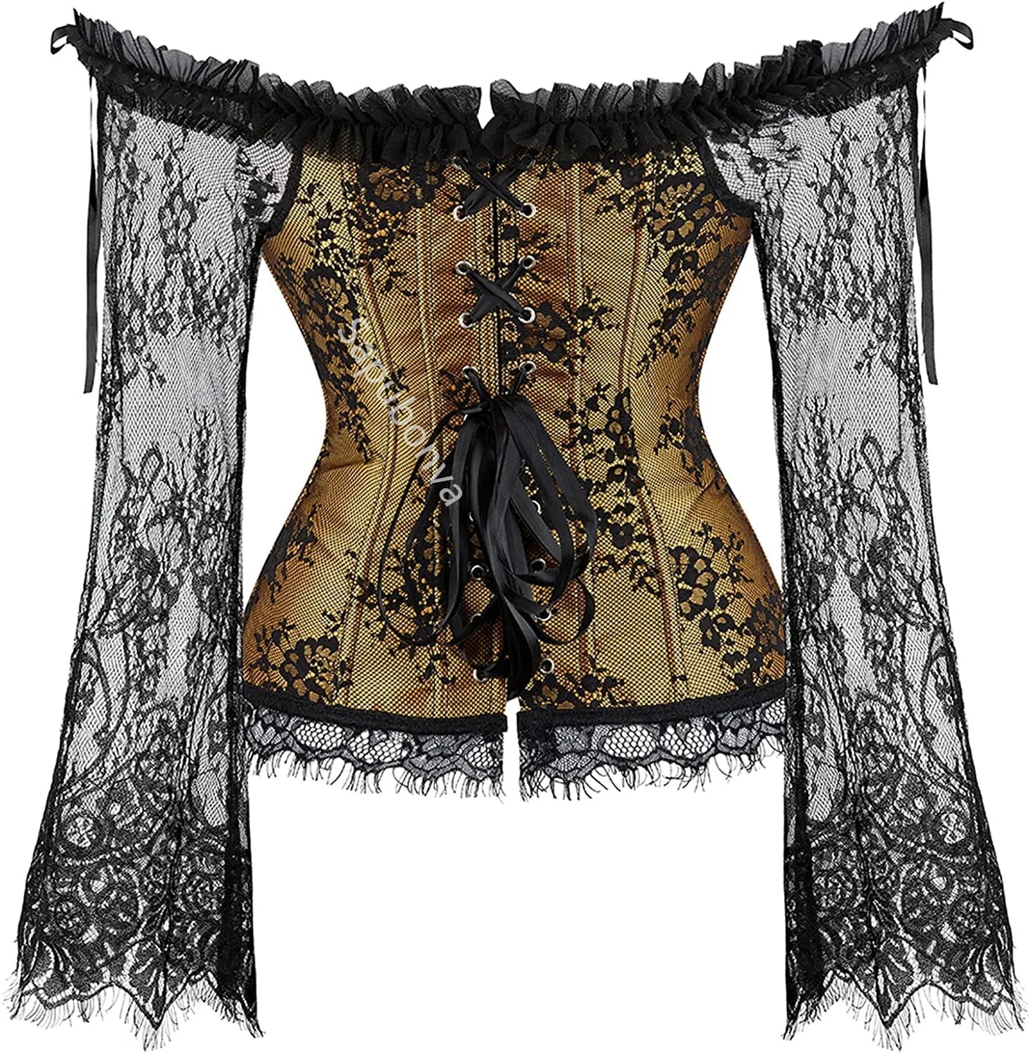 Women’s Lace Corset Top | Vintage Victorian Bustier | Retro Fashion Corset - Real Group UAE