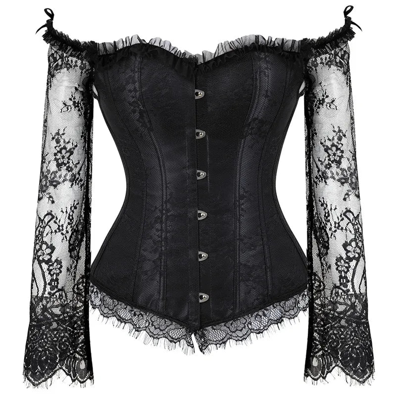 Women’s Lace Corset Top | Vintage Victorian Bustier | Retro Fashion Corset - Real Group UAE