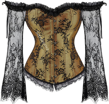 Women’s Lace Corset Top | Vintage Victorian Bustier | Retro Fashion Corset - Real Group UAE